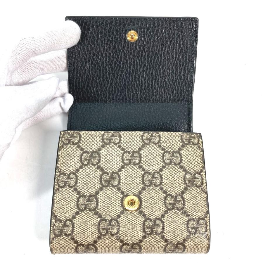 GUCCI グッチ 598587 GGマーモント コンパクトウォレット GGスプリーム 2つ折り財布 ベージュ レディース【中古】 | GUCCI | 06