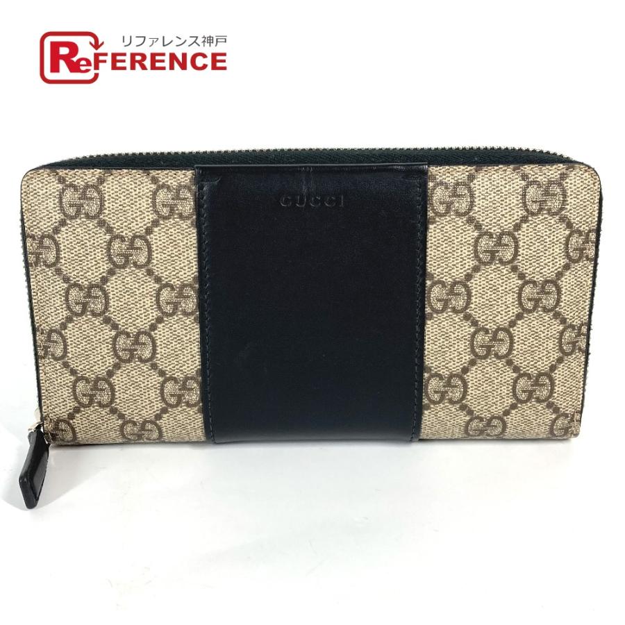 GUCCI グッチ 451249 ロングウォレット ラウンドファスナー GGスプリーム 長財布 ベージュ レディース【中古】 | GUCCI