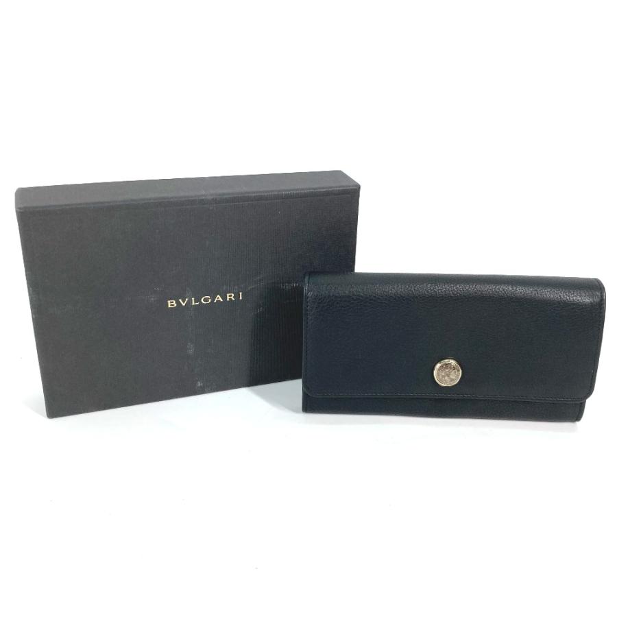 BVLGARI ブルガリ 35963 MONETE モネーテ フラップ ロングウォレット 長財布 ブラック レディース【中古】 | BVLGARI | 02