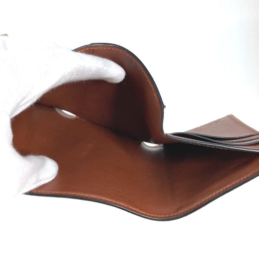 LOEWE ロエベ C660Z41X01 コンパクト ジップウォレット コンパクトウォレット 2つ折り財布 トフィー/タン ブラウン レディース【中古】 | LOEWE | 03