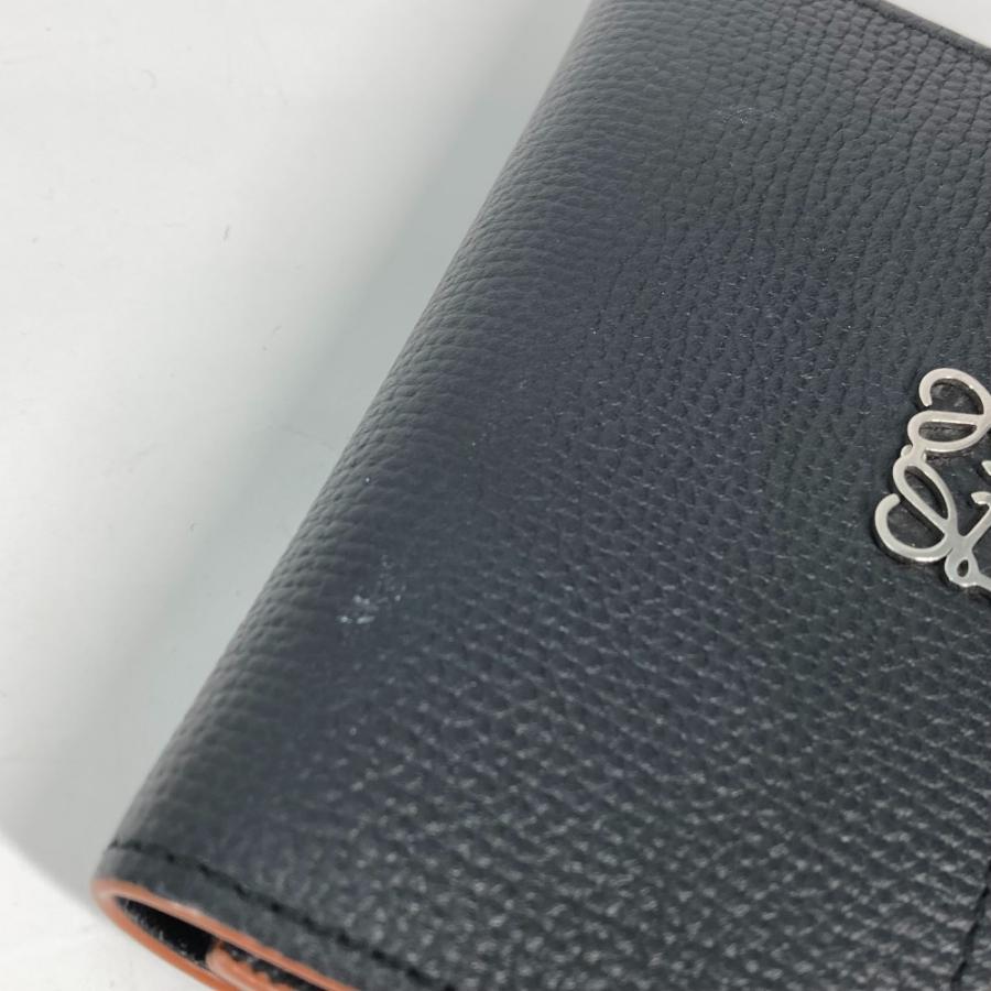 LOEWE ロエベ バーティカル ウォレット スモール コンパクトウォレット アナグラム 3つ折り財布 ブラック レディース【中古】 | LOEWE | 02