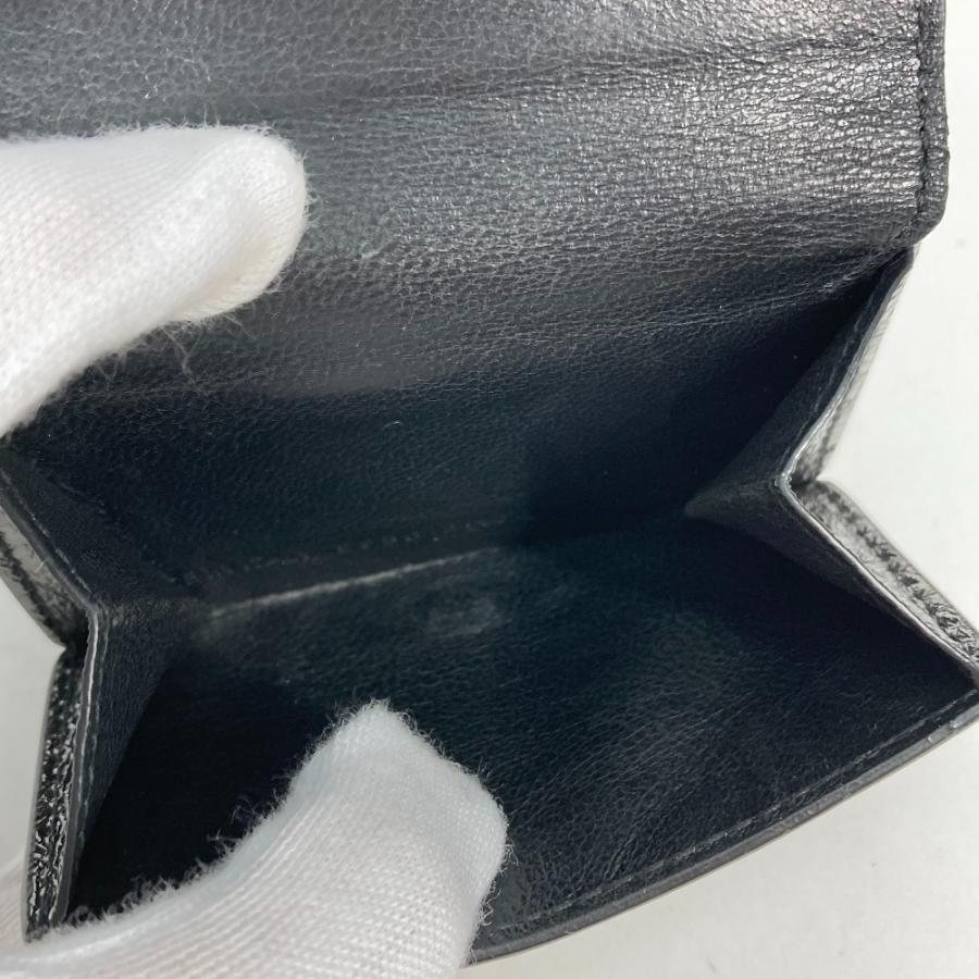BALENCIAGA バレンシアガ 593813 ロゴ コンパクトウォレット 3つ折り財布 ガンメタル系 レディース【中古】 | BALENCIAGA | 06