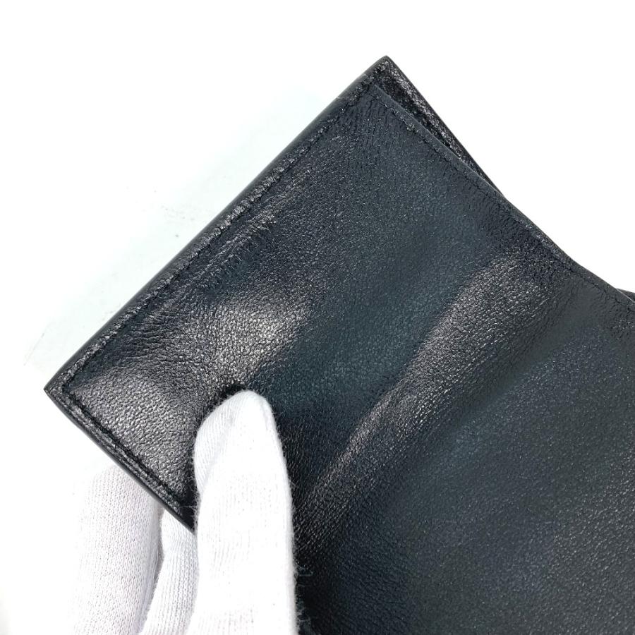 BALENCIAGA バレンシアガ 593813 ロゴ コンパクトウォレット 3つ折り財布 ガンメタル系 レディース【中古】 | BALENCIAGA | 08