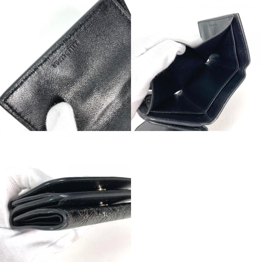 BALENCIAGA バレンシアガ 593813 ロゴ コンパクトウォレット 3つ折り財布 ガンメタル系 レディース【中古】 | BALENCIAGA | 09