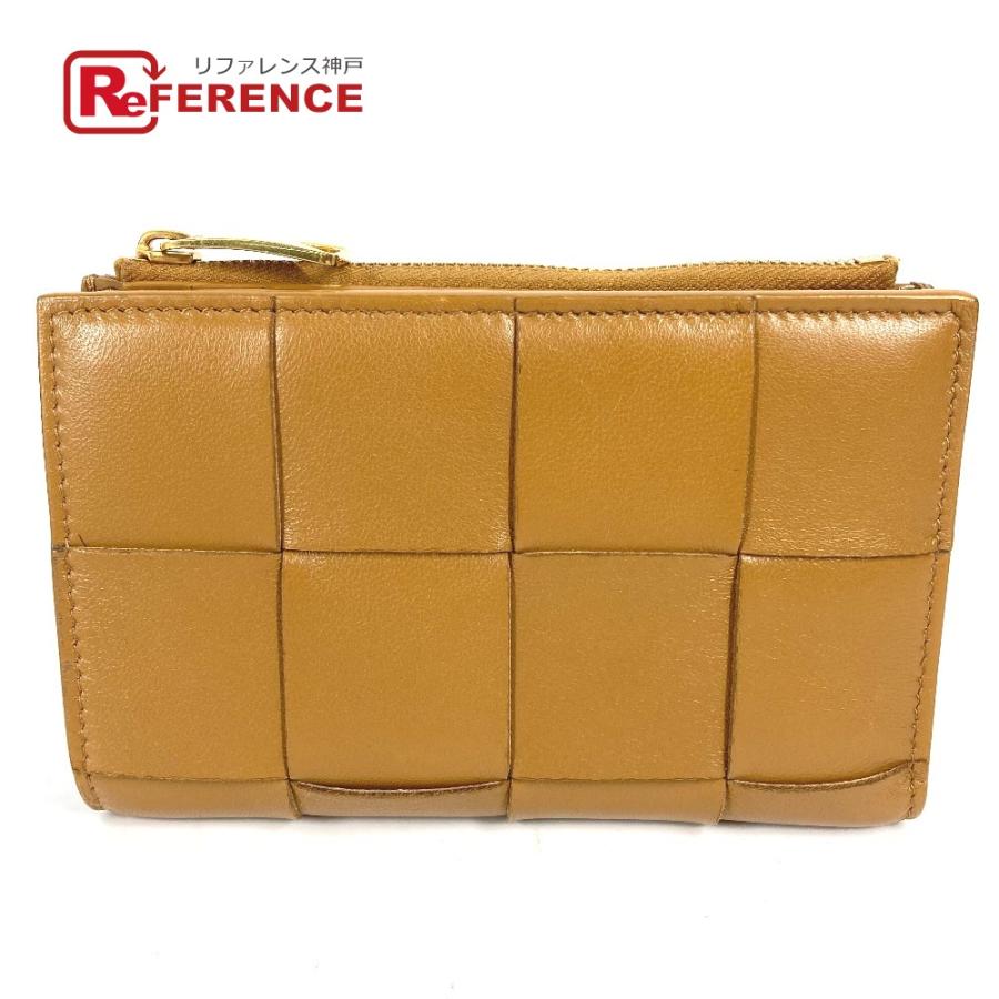美品 BOTTEGA VENETA ボッテガヴェネタ 667130 ミディアム カセット 二つ折りファスナーウォレット イントレチャート 2つ折り財布 | 