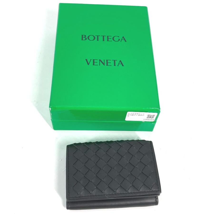 美品 BOTTEGA VENETA ボッテガヴェネタ 515385 イントレチャート コンパクトウォレット 3つ折り財布 ブラック メンズ【中古】 |  | 01