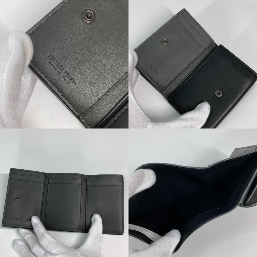 美品 BOTTEGA VENETA ボッテガヴェネタ 515385 イントレチャート コンパクトウォレット 3つ折り財布 ブラック メンズ【中古】 |  | 08