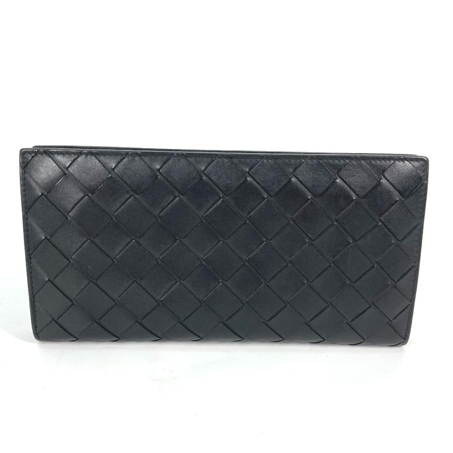 BOTTEGA VENETA ボッテガヴェネタ 608556 イントレチャート ラウンドファスナー ロングウォレット 長財布 ブラック メンズ【中古】 |  | 01