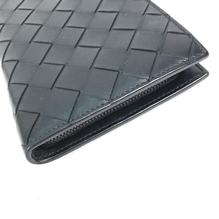 BOTTEGA VENETA ボッテガヴェネタ 608556 イントレチャート ラウンドファスナー ロングウォレット 長財布 ブラック メンズ【中古】 |  | 05
