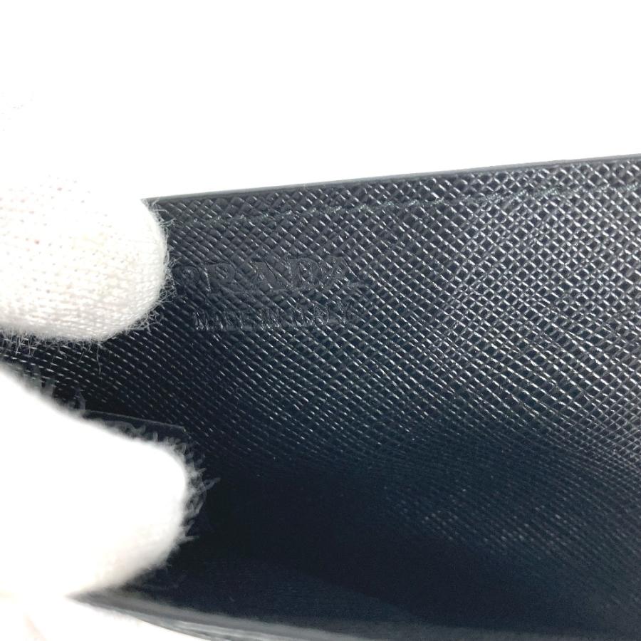 美品 PRADA プラダ 2MC223 ロゴ  名刺入れ パスケース カードケース ブラック メンズ【中古】 | PRADA | 03