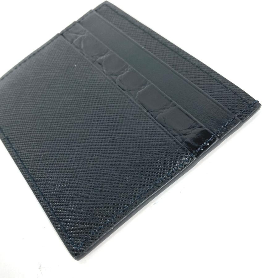 美品 PRADA プラダ 2MC223 ロゴ  名刺入れ パスケース カードケース ブラック メンズ【中古】 | PRADA | 07