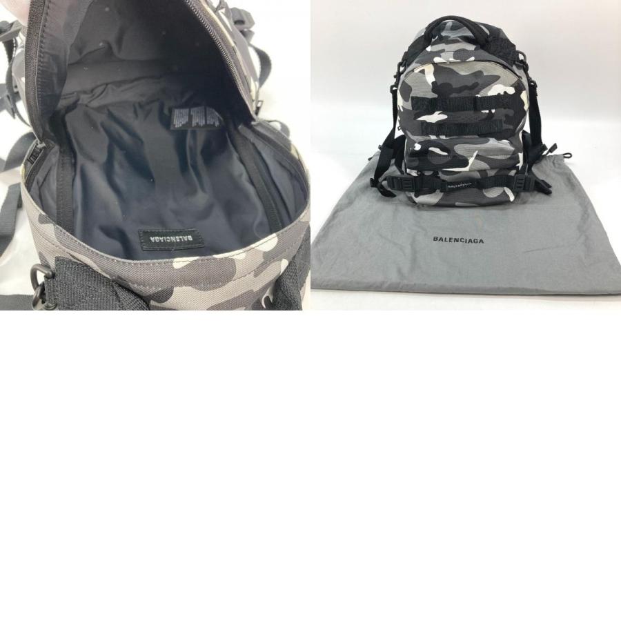 BALENCIAGA バレンシアガ 6440312 アーミー バックパック ショルダーバッグ カモフラ 迷彩 リュックサック グレー メンズ【中古】 | BALENCIAGA | 09