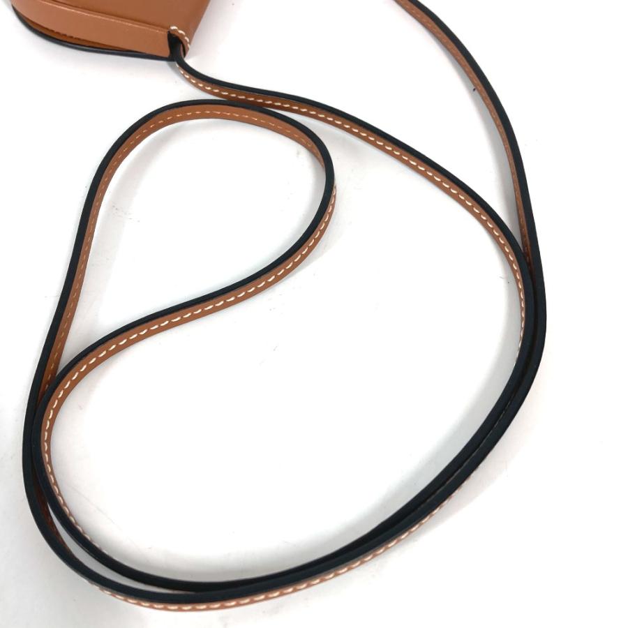 新品同様 LOEWE ロエベ アナグラム ロゴ ストラップ付 斜め掛け 財布 小銭入れ コインケース ブラウン レディース【中古】 | LOEWE | 03