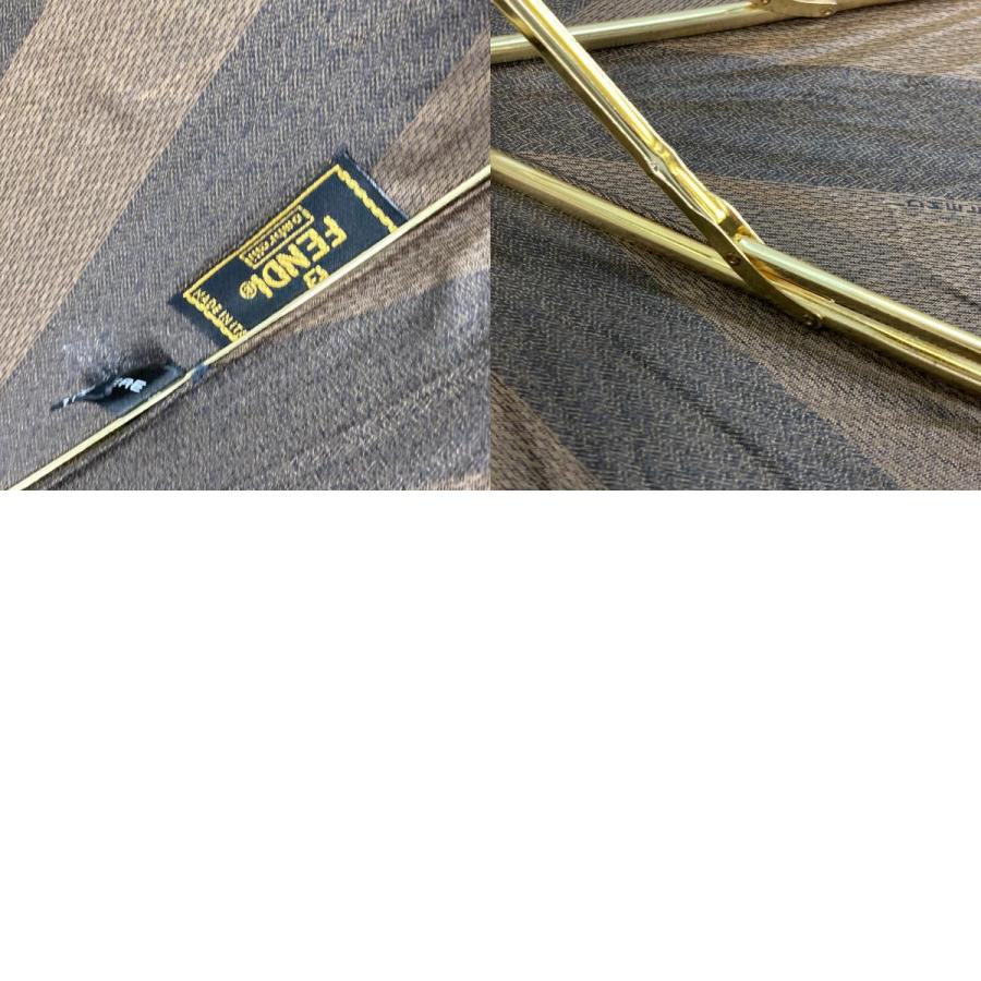 美品 FENDI フェンディ 折り畳み傘 袋付き ペカン 傘 ブラウン レディース【中古】 | FENDI | 09