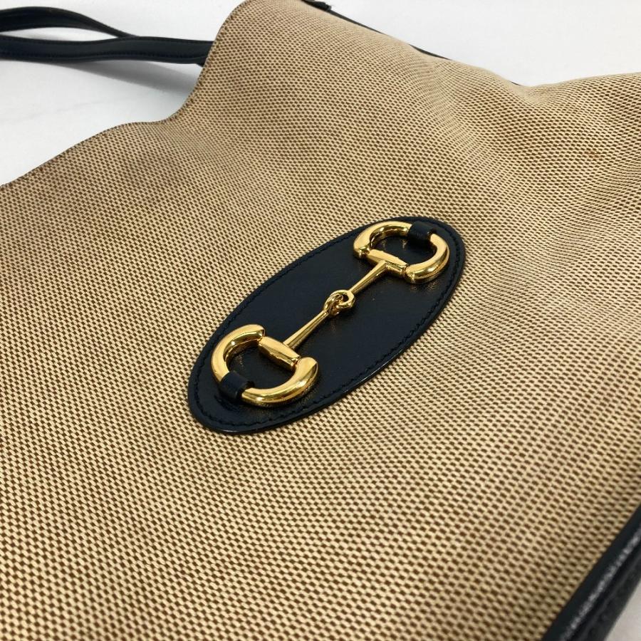 GUCCI グッチ 623694 1955 ホースビット ショルダーバッグ カバン 肩掛け 日本限定 トートバッグ ベージュ×ネイビー レディース【中古】 | GUCCI | 04