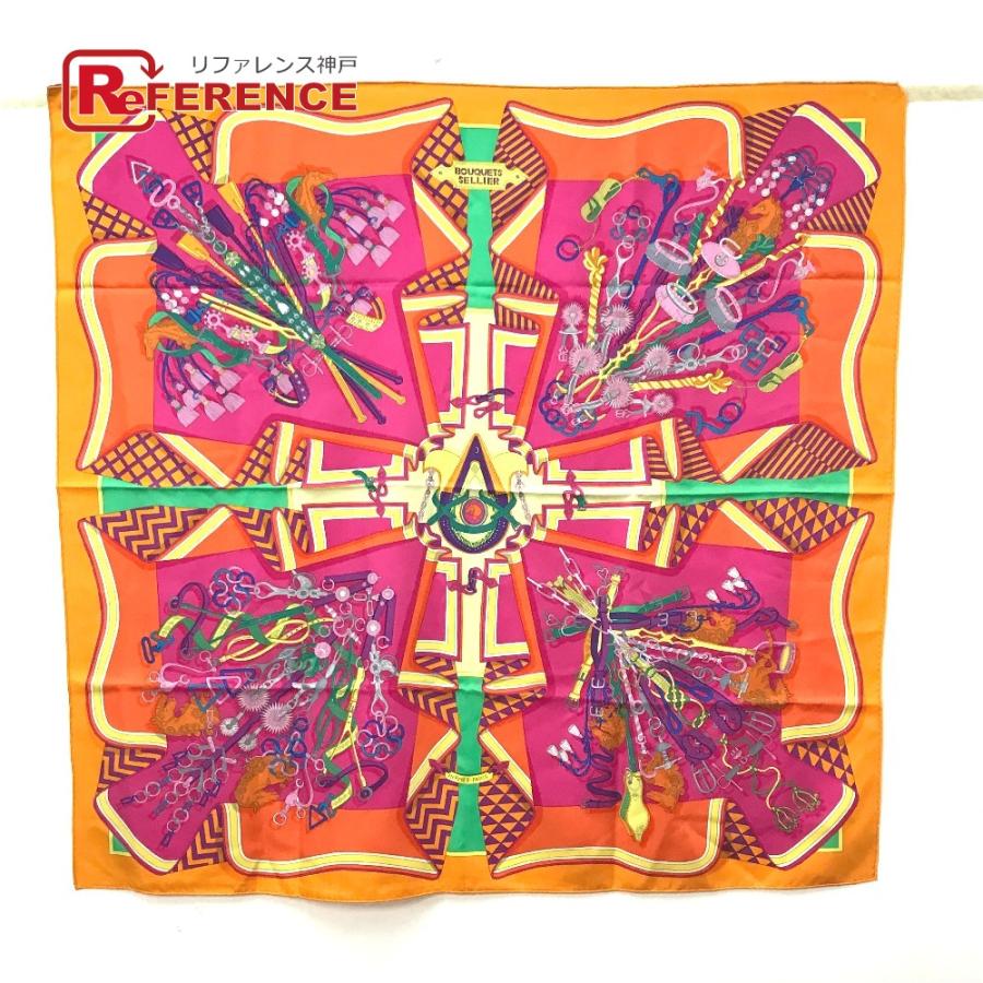 HERMES（エルメス） BOUQUETS SELLIER 鞍職人の花束 カレ90 スカーフ