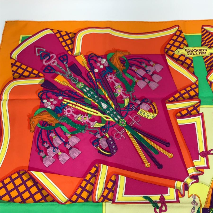 HERMES（エルメス） BOUQUETS SELLIER 鞍職人の花束 カレ90 スカーフ