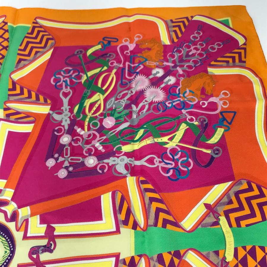 HERMES（エルメス） BOUQUETS SELLIER 鞍職人の花束 カレ90 スカーフ