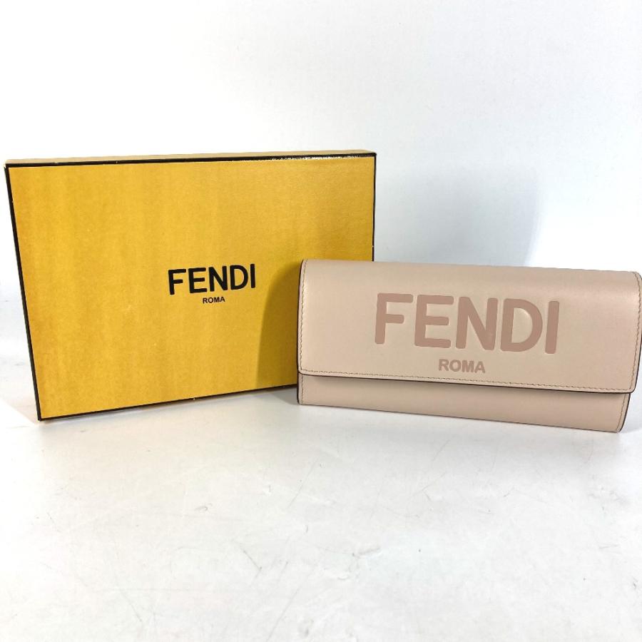 フェンディ FENDI ロゴ 8M0251 ロングウォレット フラップ 長財布  
