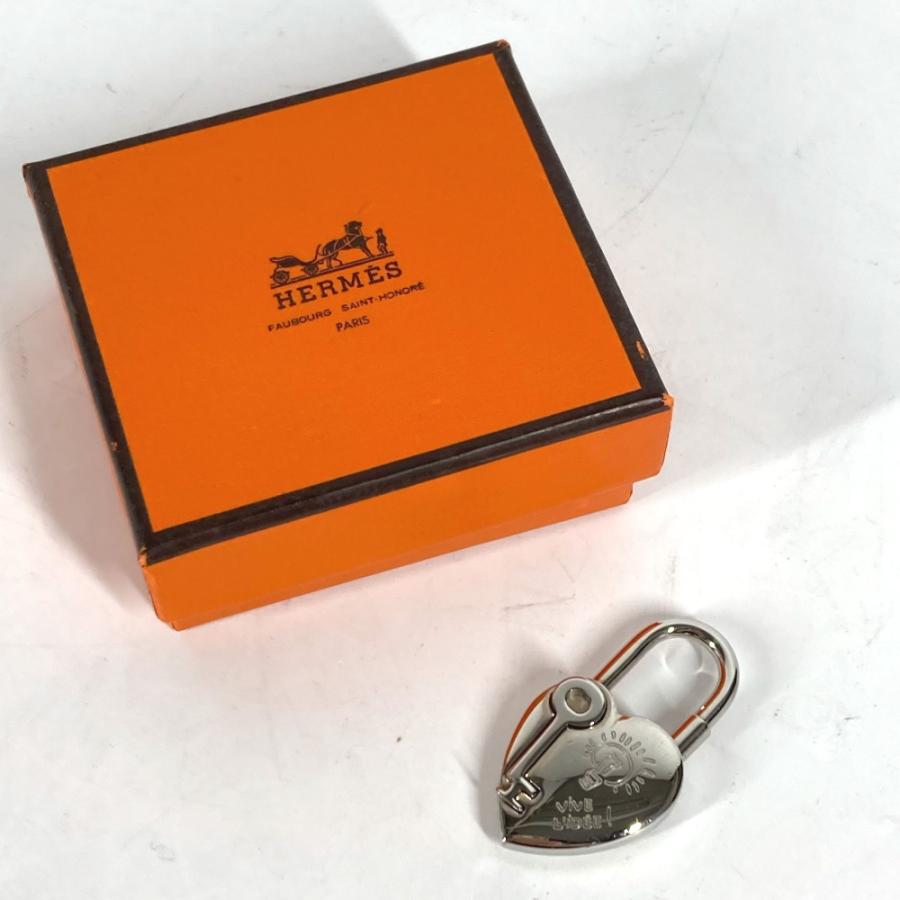 HERMES エルメス カデナ 南京錠 チャーム 2004 ロックハート アクセサリー ペンダントトップ シルバー レディース【中古】 | HERMES | 03