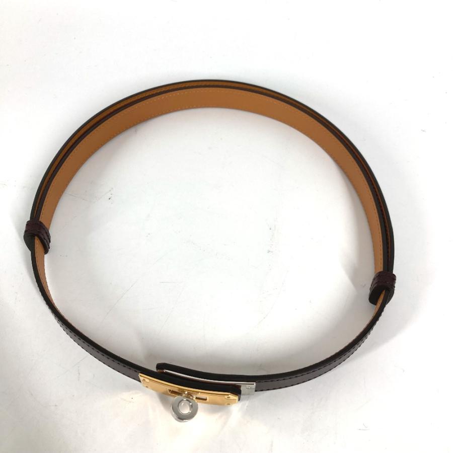 HERMES 未使用 エルメス ケリーベルト デュオ ベルト ブラウン系