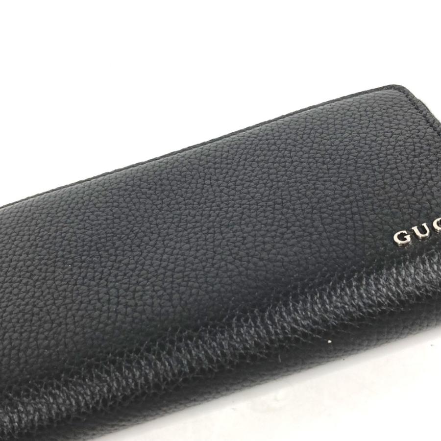 新品同様 GUCCI グッチ 771154 ロゴ ジップアラウンドウォレット ラウンドファスナー ロングウォレット 長財布 ブラック メンズ【中古】 | GUCCI | 02