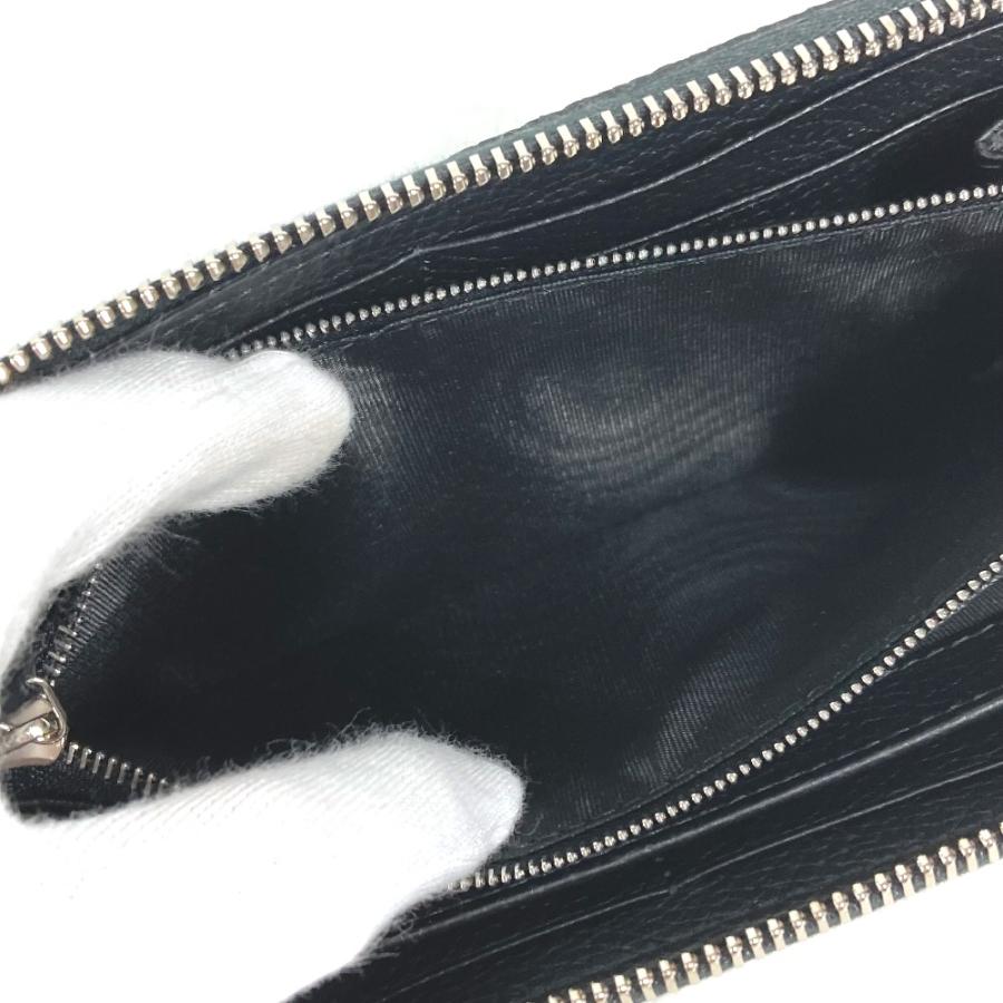 新品同様 GUCCI グッチ 771154 ロゴ ジップアラウンドウォレット ラウンドファスナー ロングウォレット 長財布 ブラック メンズ【中古】 | GUCCI | 07