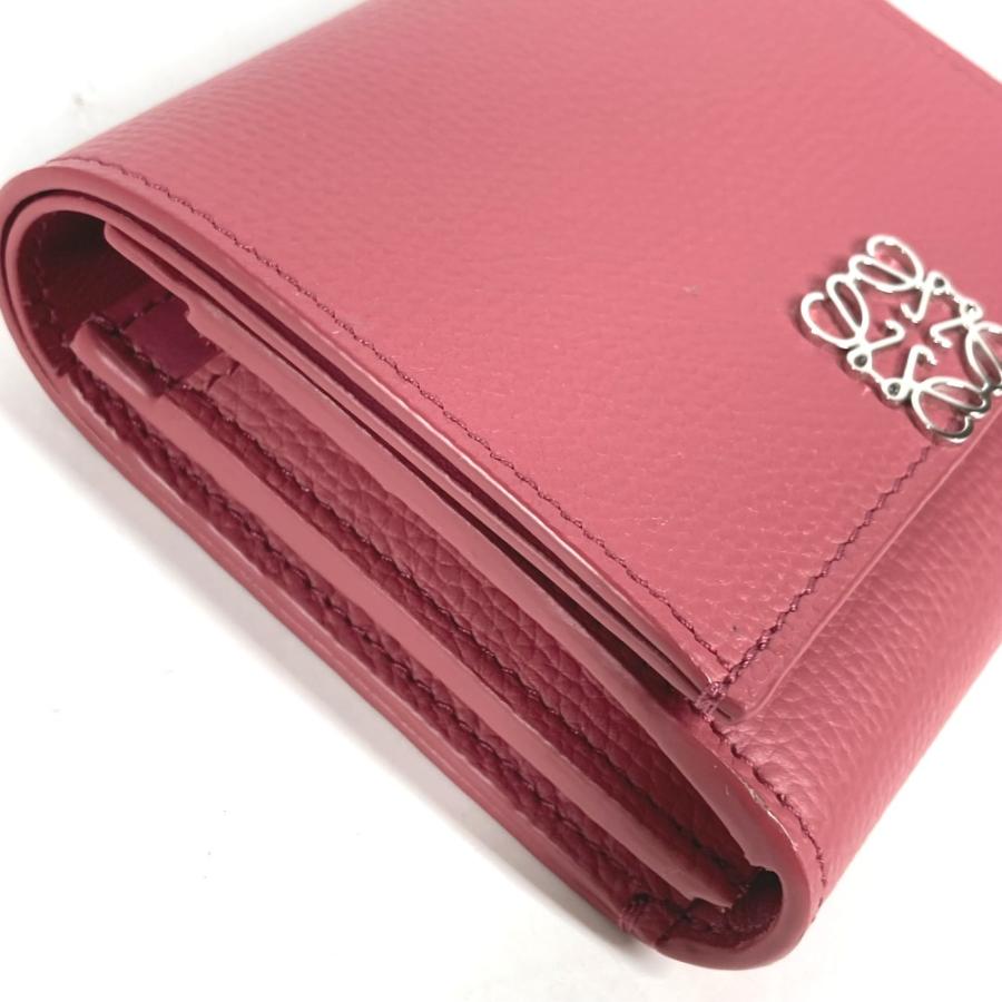 未使用 LOEWE ロエベ ロゴ アナグラム コンパクトウォレット 2つ折り財布 ピンク系 レディース【中古】 | LOEWE | 02