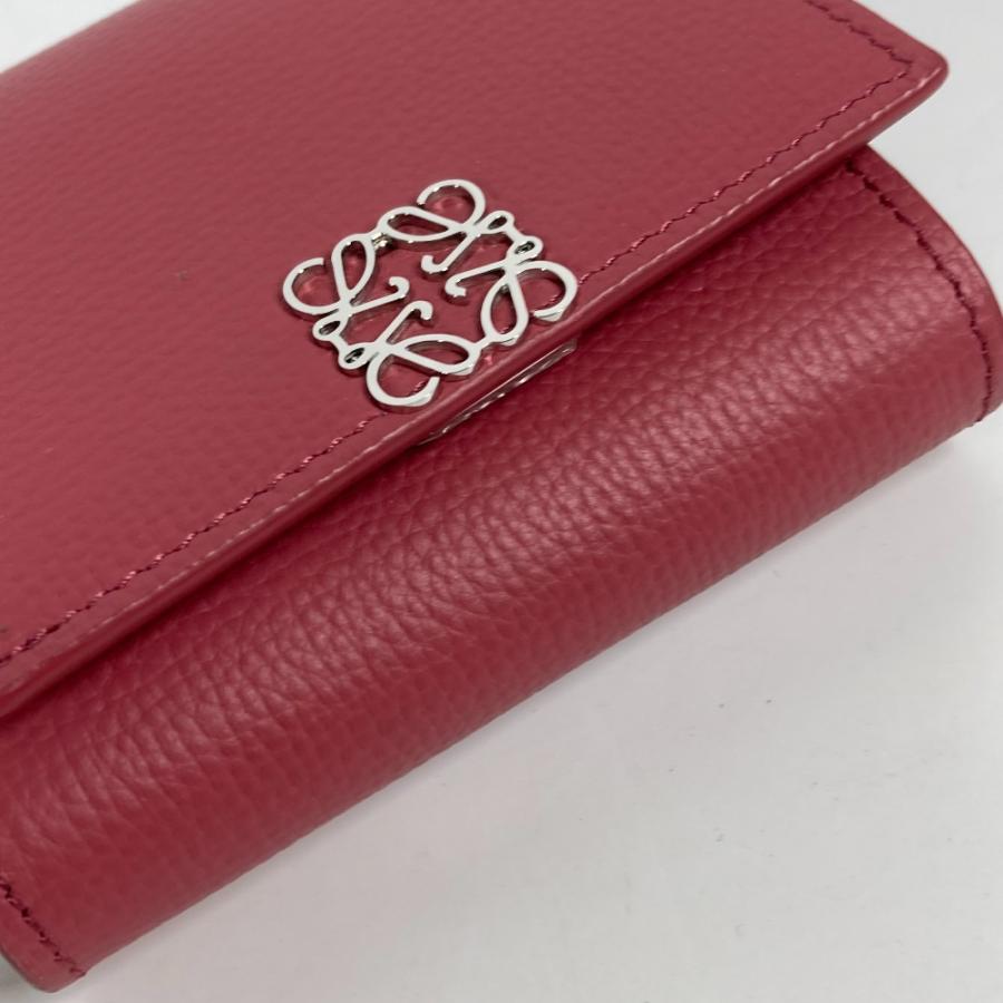 未使用 LOEWE ロエベ ロゴ アナグラム コンパクトウォレット 2つ折り財布 ピンク系 レディース【中古】 | LOEWE | 03