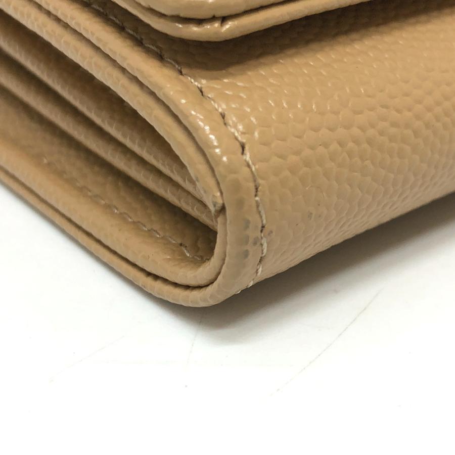 CHANEL シャネル スタッズ ロゴ 2つ折り ロングウォレット 長財布 ベージュ レディース【中古】 | CHANEL | 04