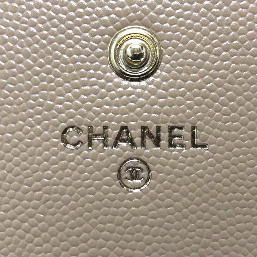 CHANEL シャネル スタッズ ロゴ 2つ折り ロングウォレット 長財布 ベージュ レディース【中古】 | CHANEL | 07