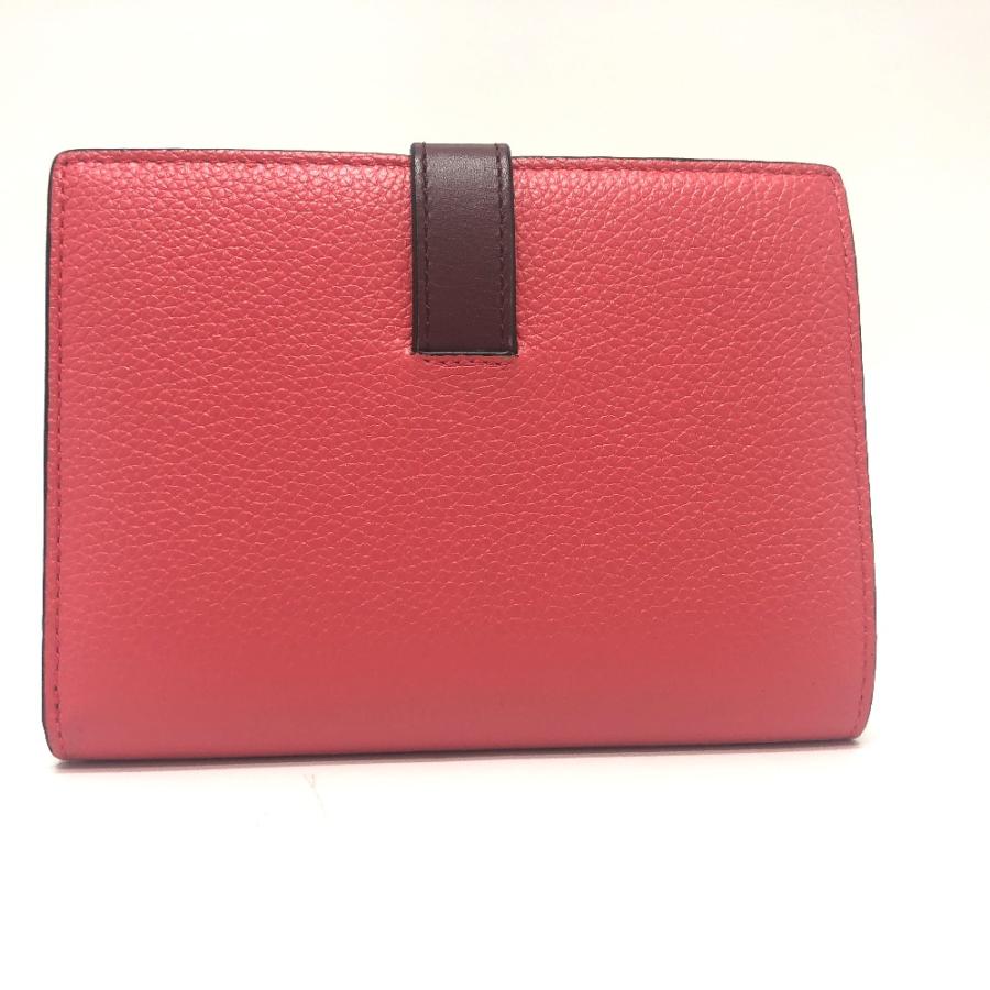 LOEWE ロエベ ミディアム バーティカル ウォレット アナグラム ロゴ 財布 2つ折り財布 ピンク系 レディース【中古】 | LOEWE | 01