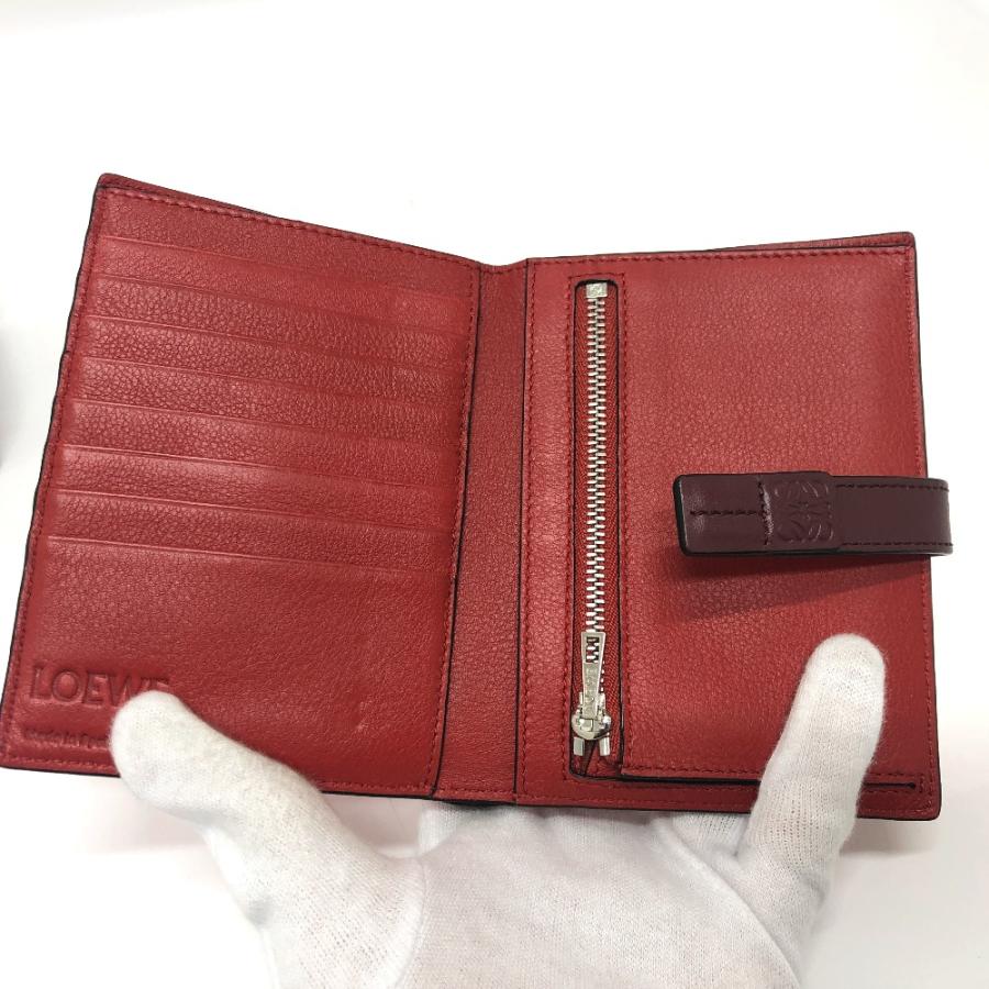 LOEWE ロエベ ミディアム バーティカル ウォレット アナグラム ロゴ 財布 2つ折り財布 ピンク系 レディース【中古】 | LOEWE | 06