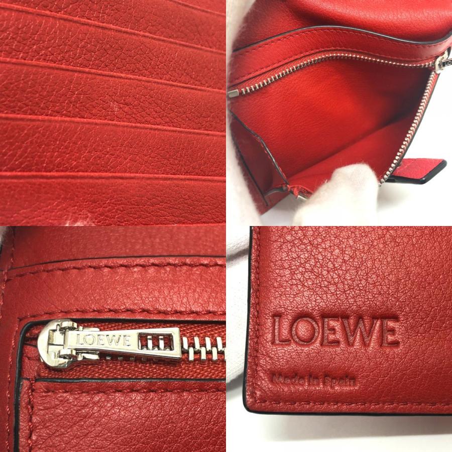LOEWE ロエベ ミディアム バーティカル ウォレット アナグラム ロゴ 財布 2つ折り財布 ピンク系 レディース【中古】 | LOEWE | 09