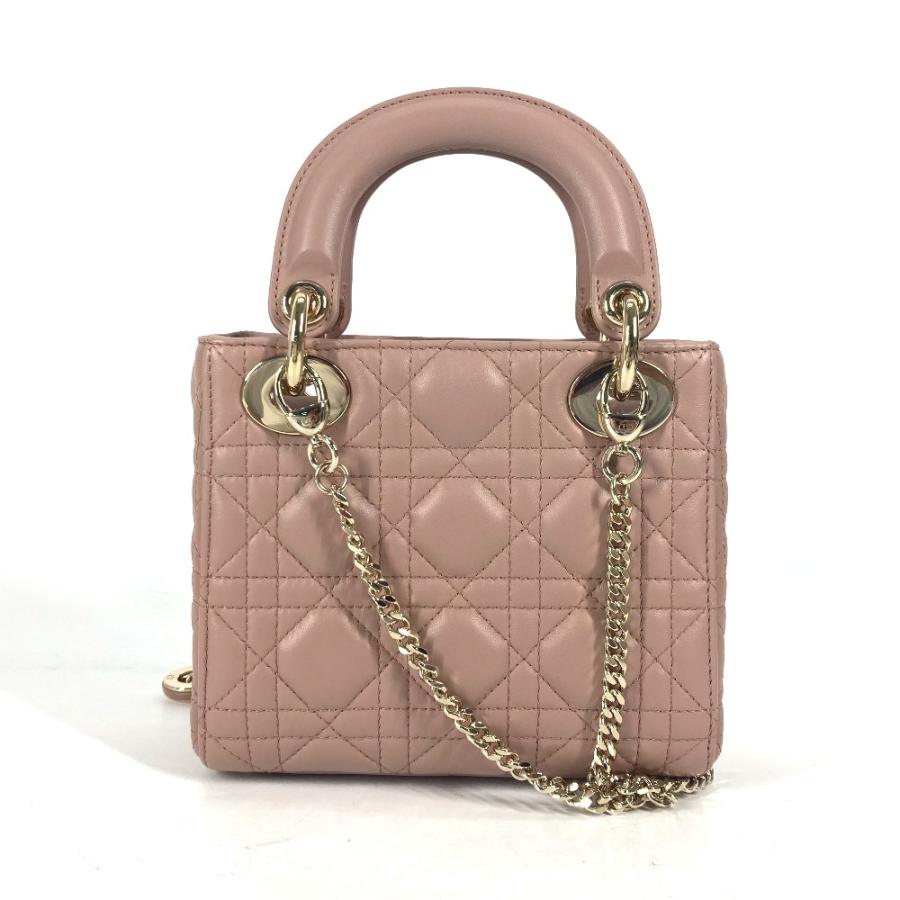 新品同様Dior ディオール Lady Dior バッグ ミニ カナージュ チェーン