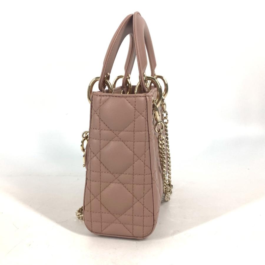 新品同様Dior ディオール Lady Dior バッグ ミニ カナージュ チェーン