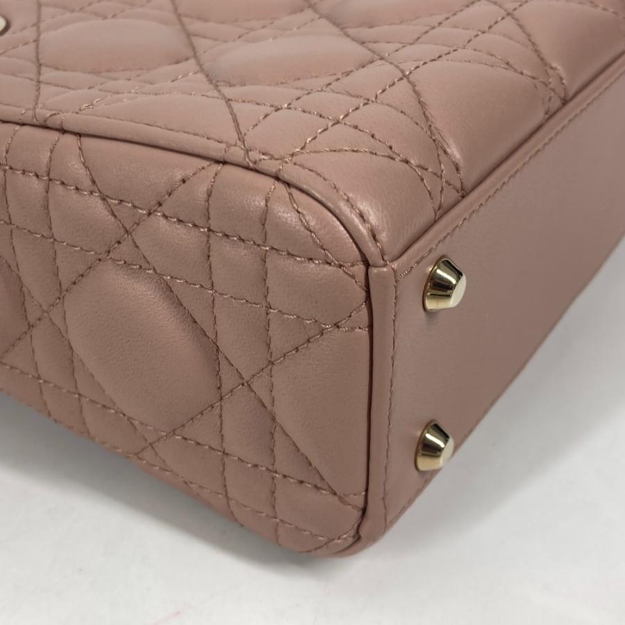 新品同様Dior ディオール Lady Dior バッグ ミニ カナージュ チェーン ショルダーバッグ 斜め掛け ハンドバッグ ピンクベージュ系 【中古】 |  | 06