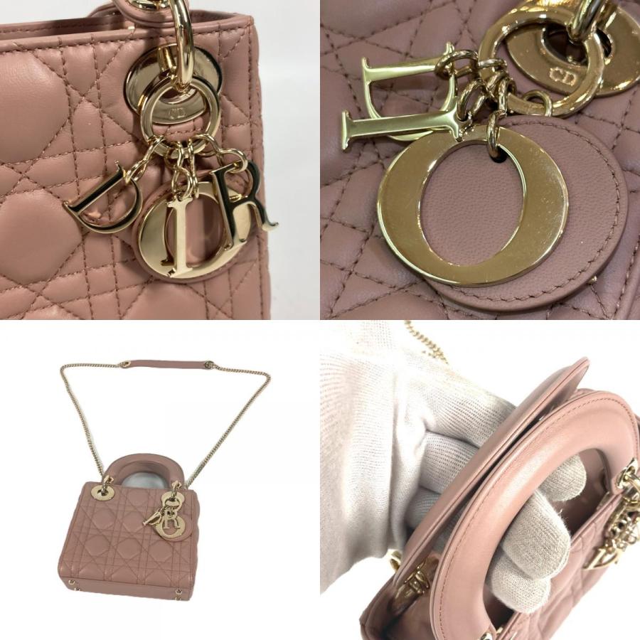 新品同様Dior ディオール Lady Dior バッグ ミニ カナージュ チェーン