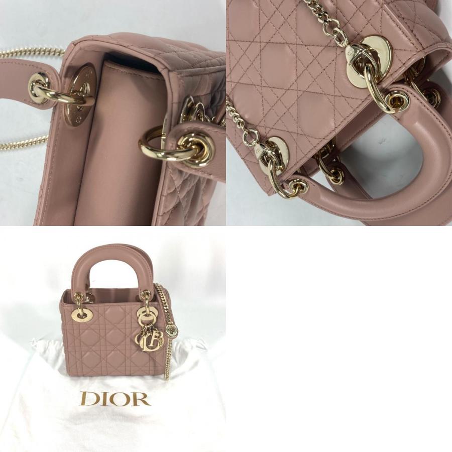新品同様Dior ディオール Lady Dior バッグ ミニ カナージュ チェーン
