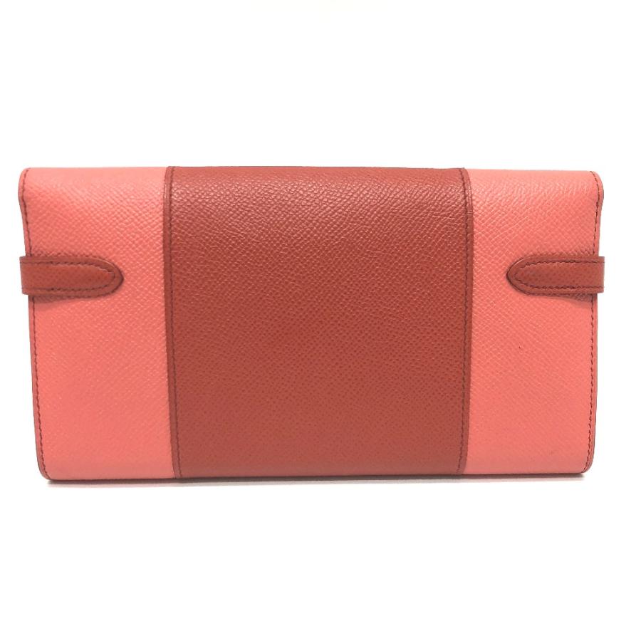 美品 HERMES エルメス ケリーウォレット フラッグ ロングウォレット 長財布 ピンク レディース【中古】の画像