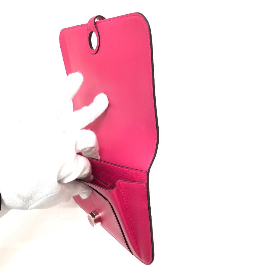 美品 HERMES エルメス ドゴンGM 2つ折り 長財布 ローズメキシコ ピンク レディース【中古】 | HERMES | 02