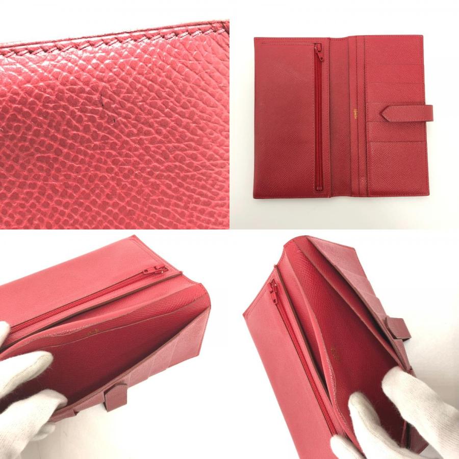 HERMES エルメス ベアンスフレ 2つ折り　財布 長財布 レッド レディース【中古】 | HERMES | 08