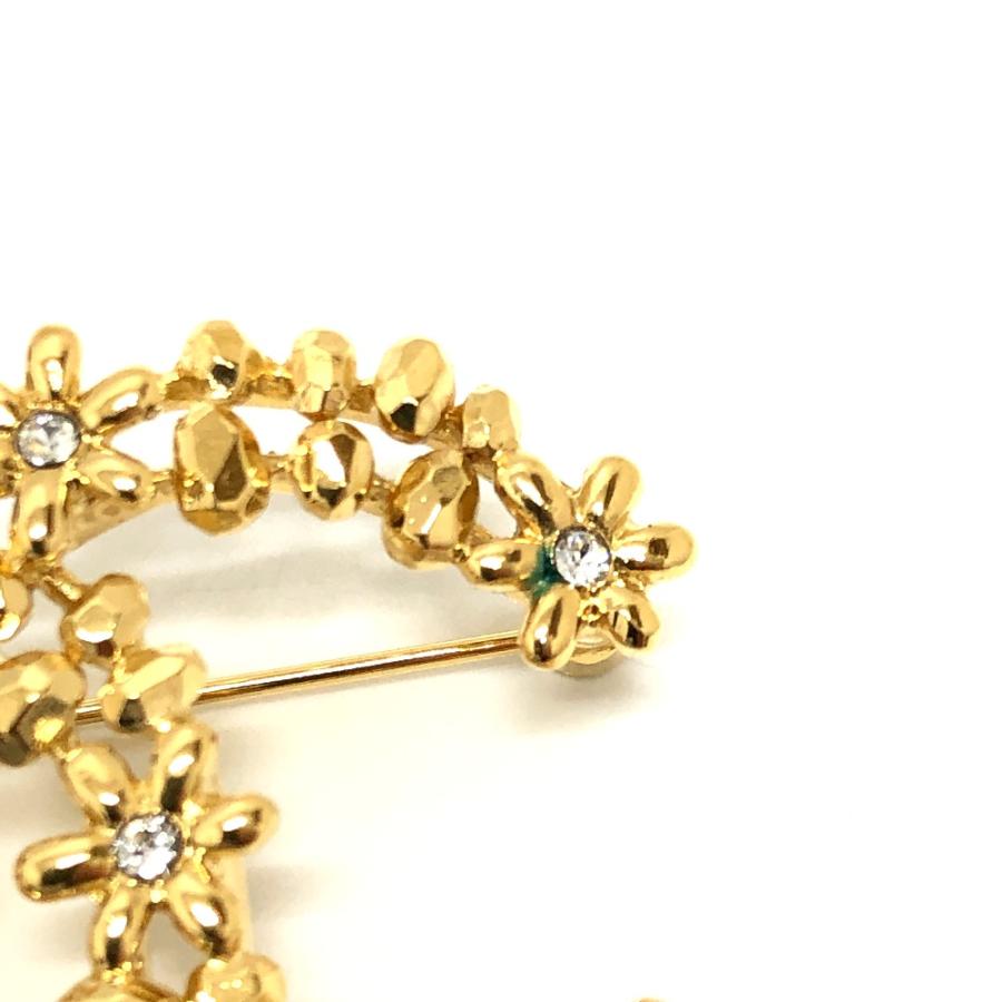 未使用 CHANEL シャネル CC ココマーク フラワー ラインストーン アクセサリー 23A ブローチ ゴールド レディース【中古】 | CHANEL | 02
