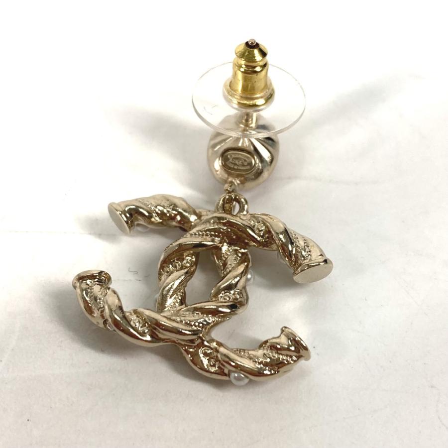 新品同様 CHANEL シャネル ABB511 CC ココマーク ラインストーン フェイクパール アクセサリー 23B ピアス ゴールド レディース【中古】 | CHANEL | 04