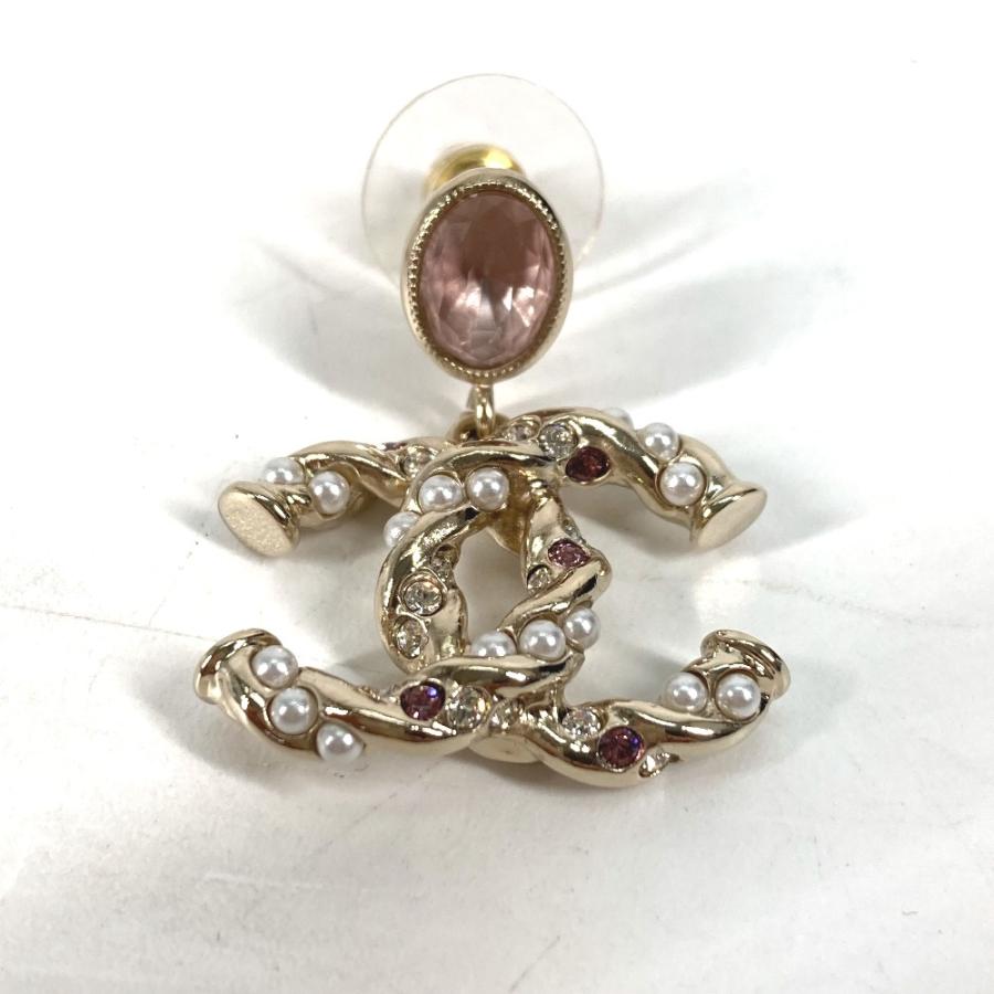 新品同様 CHANEL シャネル ABB511 CC ココマーク ラインストーン フェイクパール アクセサリー 23B ピアス ゴールド レディース【中古】 | CHANEL | 05