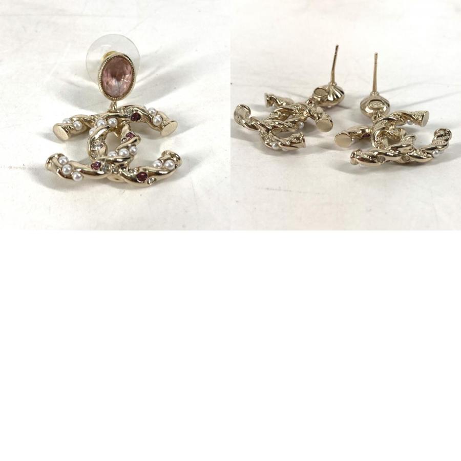 新品同様 CHANEL シャネル ABB511 CC ココマーク ラインストーン フェイクパール アクセサリー 23B ピアス ゴールド レディース【中古】 | CHANEL | 09