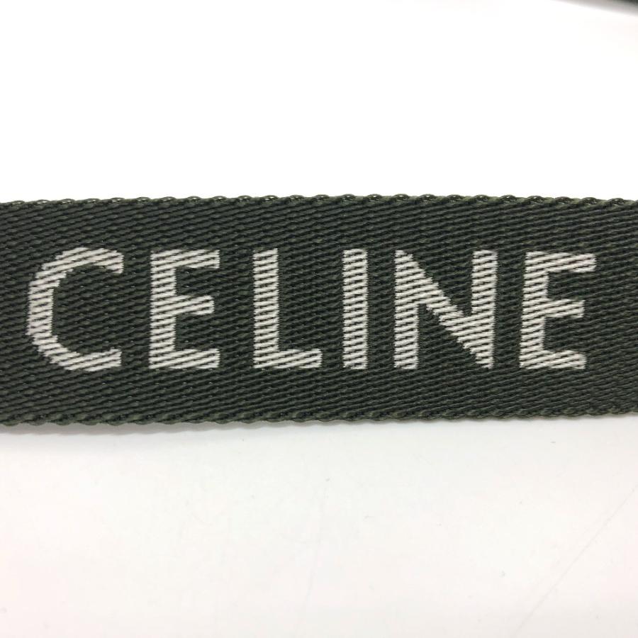 未使用 CELINE セリーヌ ロゴ ベルト カーキ×ホワイト レディース【中古】 | CELINE | 02