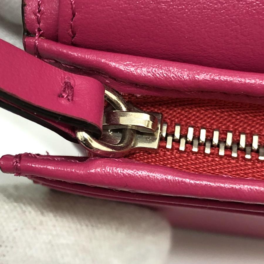 新品同様 JIMMY CHOO ジミーチュウ 112274 HANNE ハンネ JCロゴ 2つ折り財布 ウォレット 2つ折り財布 ピンク レディース【中古】 |  | 08