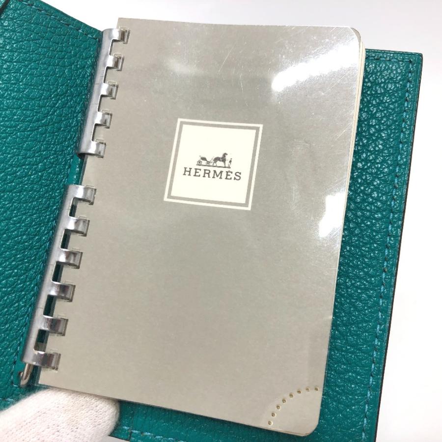 エルメス カヴァルカドゥール ブルーマリン シルクノートブック