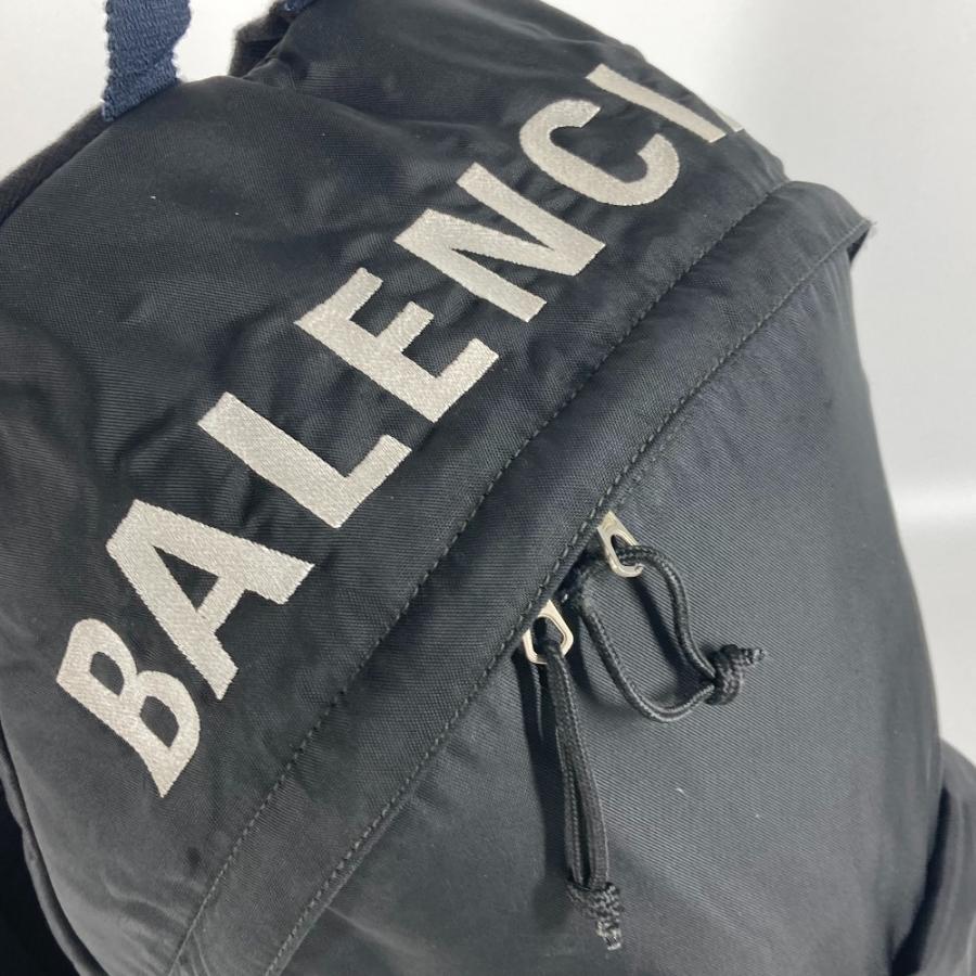 BALENCIAGA バレンシアガ 507460 ウィール ロゴ バックパック カバン バイカラー リュックサック ブラック メンズ【中古】 | BALENCIAGA | 03